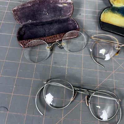 3 Pair Wire Rim Glasses, 12KGF