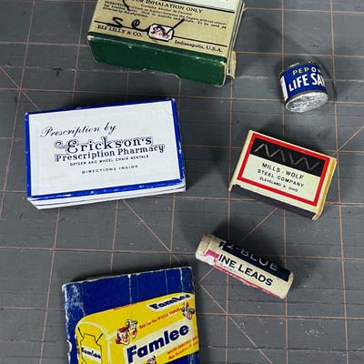 Small Advertising Items: Pharmacy, Lifesaver, Aromatic Ammonia Etc. 
