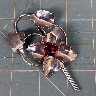 Mid Century Copper Toned Pin Not Marked