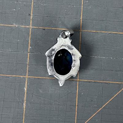 Cut Jewel Blue Pendant 925