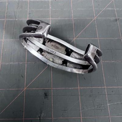 L. NEZ Bracelet Turquoise and Silver OLD PAWN