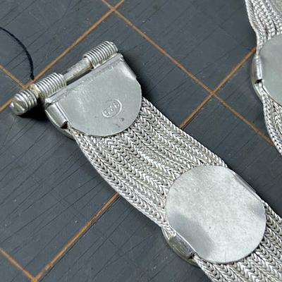 Herringbone Chain Necklace and Bracelet Enamel & 925