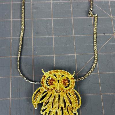 OWL Large Moveable  Necklace