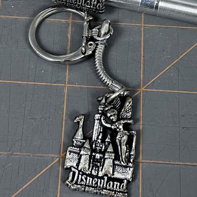 VINTAGE Disneyland Pen and Key Chain, COLLECTIBLE