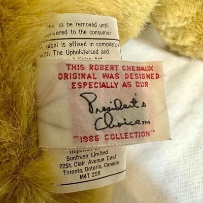 Rare 1986 Robert Chenaux President's Choice Terri Bear