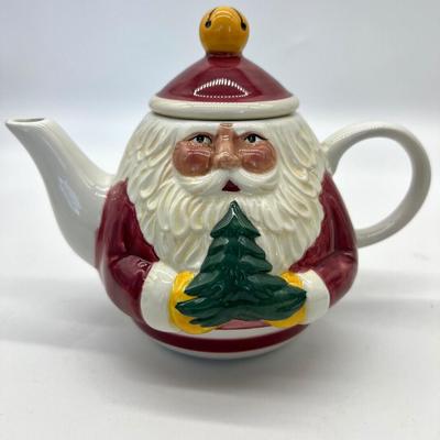 6 Christmas Tea Pot Lot
