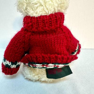 Unipak Designs 6" Teenie Bear - White in Christmas Sweater