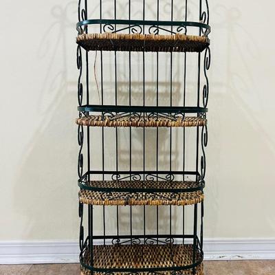 Metal & Whicker Shelf