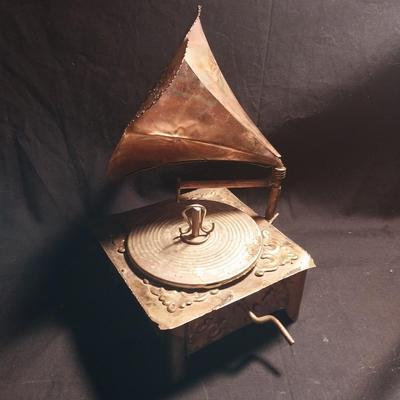 TIN RCA SIGN-CASTIRON IRON-MUSICAL COPPER VINTROLA