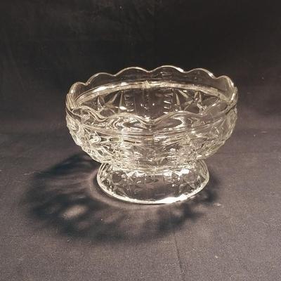 LEAD CRYSTAL BOWLS AND DISH WITH LID