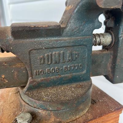 DUNLAP Vice on Homemade Garage Cart