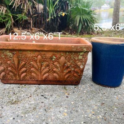 Six Terracotta Planters