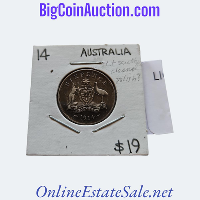 1914 Australia 6 pence