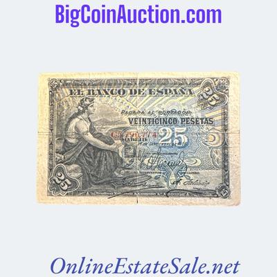 1906 SPAIN 25 PESETAS