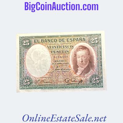 1931 SPAIN 25 PESETAS