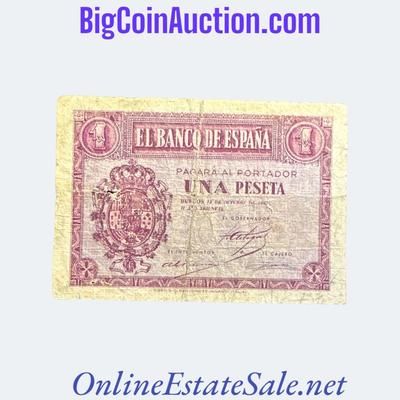 1937 SPAIN 1 PESETA