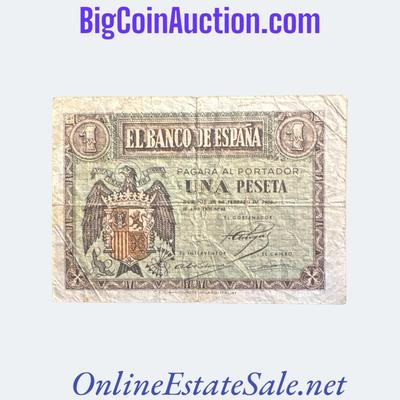 1938 SPAIN 1 PESETA