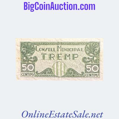 1937 SPAIN CIVIL WAR TREMP 50 CENTIMS