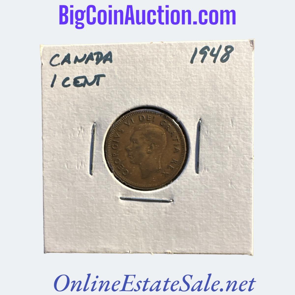 1948 CANADA ONE CENT EstateSales 5-cents-1948-coins-world-united-states-nickel-five-cents