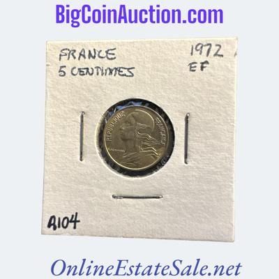 1972 FRANCE 5 CENTIMES