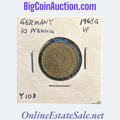 1968-G GERMANY 10 PFENNIG