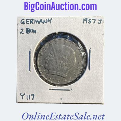 1957-J GERMANY 2 DEUTSCHMARK