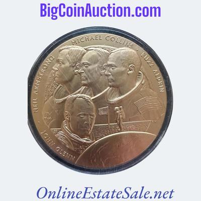 ASTRONAUT COMMEMORATIVE BRASS ROUND