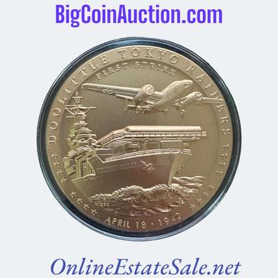 DOOLITTLE TOKYO RAIDERS COMMEMORATIVE BRASS ROUND