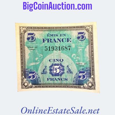 1944 FRANCE 5 FRANCS