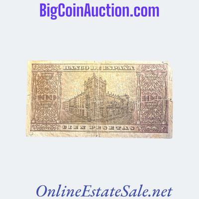 1938 SPAIN 100 PESETAS