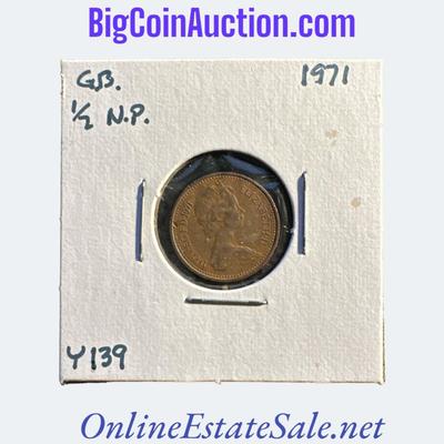 1971 GREAT BRITAIN 1/2 NEW PENNY