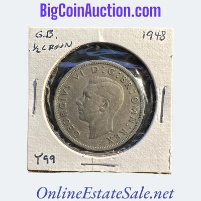 1948 GREAT BRITAIN 1/2 CROWN