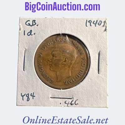 1940 GREAT BRITAIN ONE PENNY