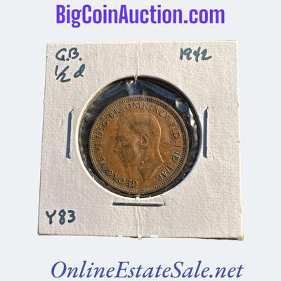 1942 GREAT BRITAIN HALF PENNY
