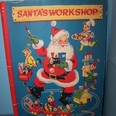 LOT 19 GREAT OLD CHRISTMAS STUFF PUZZLE/MOVEABLE BOOK/CLUSTER TREE