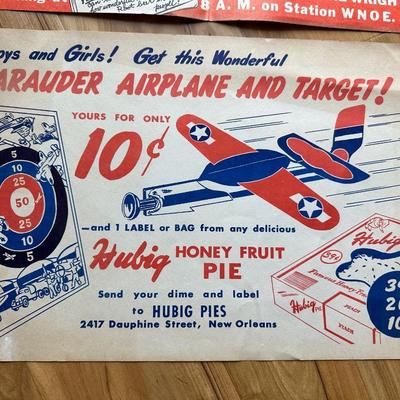 Vintage Advertising Posters for Hubigs Pie, Wright Root Beer & Reddiwip