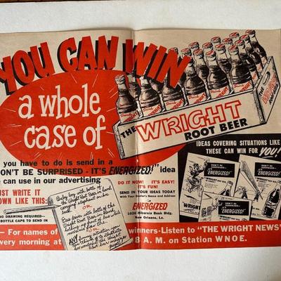 Vintage Advertising Posters for Hubigs Pie, Wright Root Beer & Reddiwip