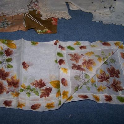 LOT 30  LOVELY COLORFUL & LACEY VINTAGE HANKIES