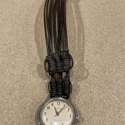Clinton watch with vintage horse hair band