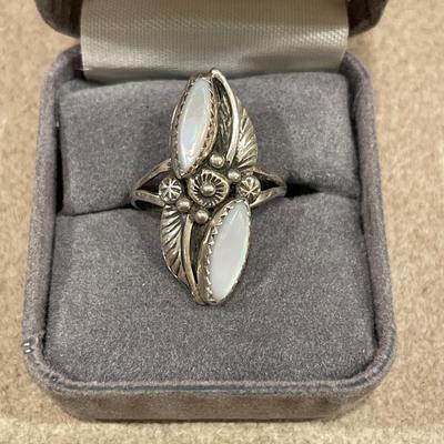 Native ring with shell accents