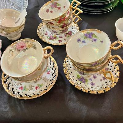 Lot of china teacups