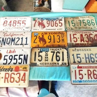VINTAGE LICENSE PLATES