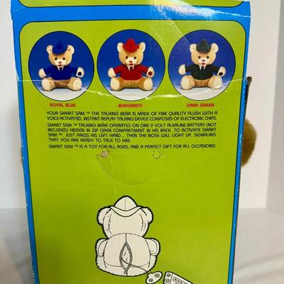 Vintage Smart Sam "Talking" Bear with Original Box
