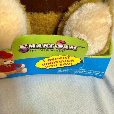 Vintage Smart Sam "Talking" Bear with Original Box