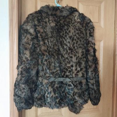 NICE LADIES FUR JACKET WITH BELT