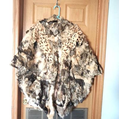 LADIES RABBIT FUR CAPE/WRAP