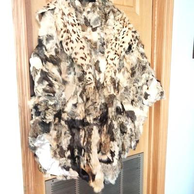 LADIES RABBIT FUR CAPE/WRAP