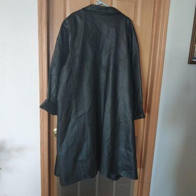 LADIES LONG LEATHER COAT