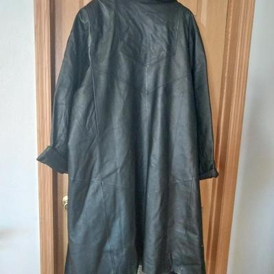 LADIES LONG LEATHER COAT