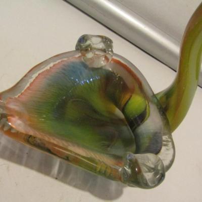 Art Glass Swan- Approx 13